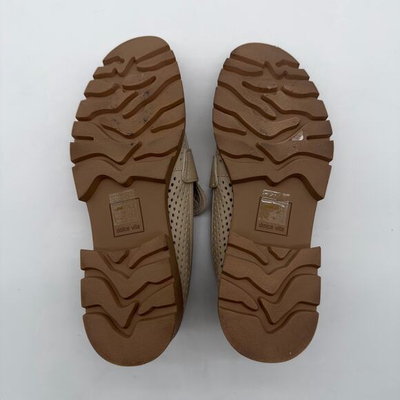 Dolce Vita Ersula Loafer Y2K Retro Perforated Lug Sole Chunky Ivory Breathable 9 - Picture 2 of 7